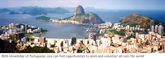 Picture of Rio de Janeiro and the Sugar Loaf - With knowledge of Portuguese, you can find opportunities to work and volunteer all over the world